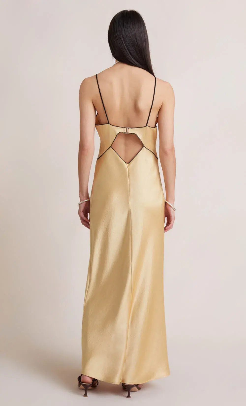 Bec & Bridge Hazel Maxi Dress in Wheat Yellow Size AU 10 - Image 4