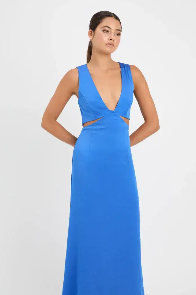 Kookai Milan Cut Out Dress Sapphire Size 36/AU 8 - Image 2