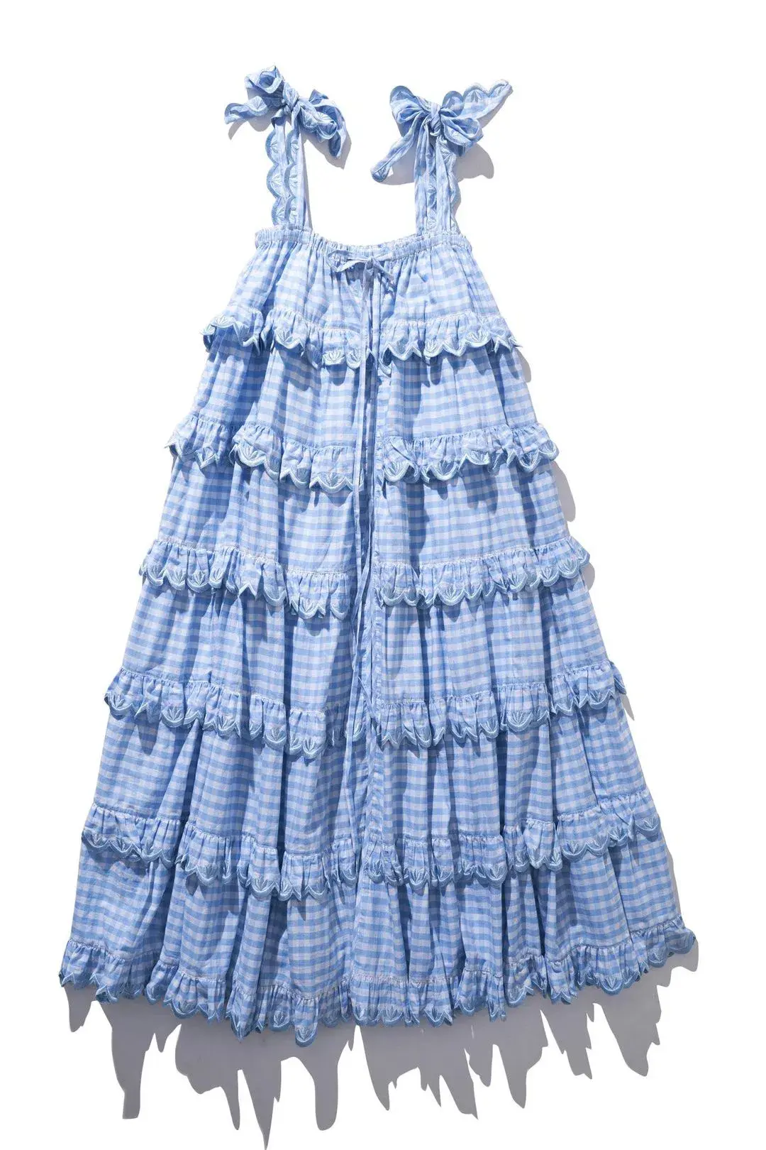 Innika Choo Iva Biigdres Dusk Gingham Print Size 1/Au 8 - Image 6