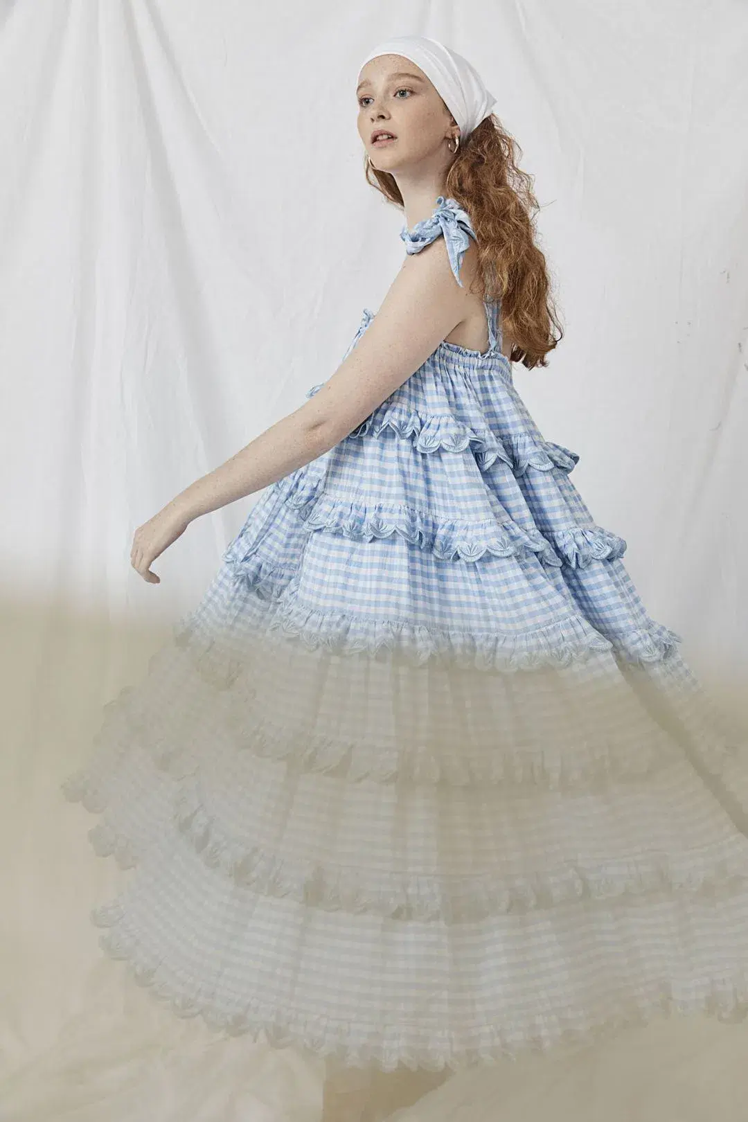 Innika Choo Iva Biigdres Dusk Gingham Print Size 1/Au 8 - Image 4