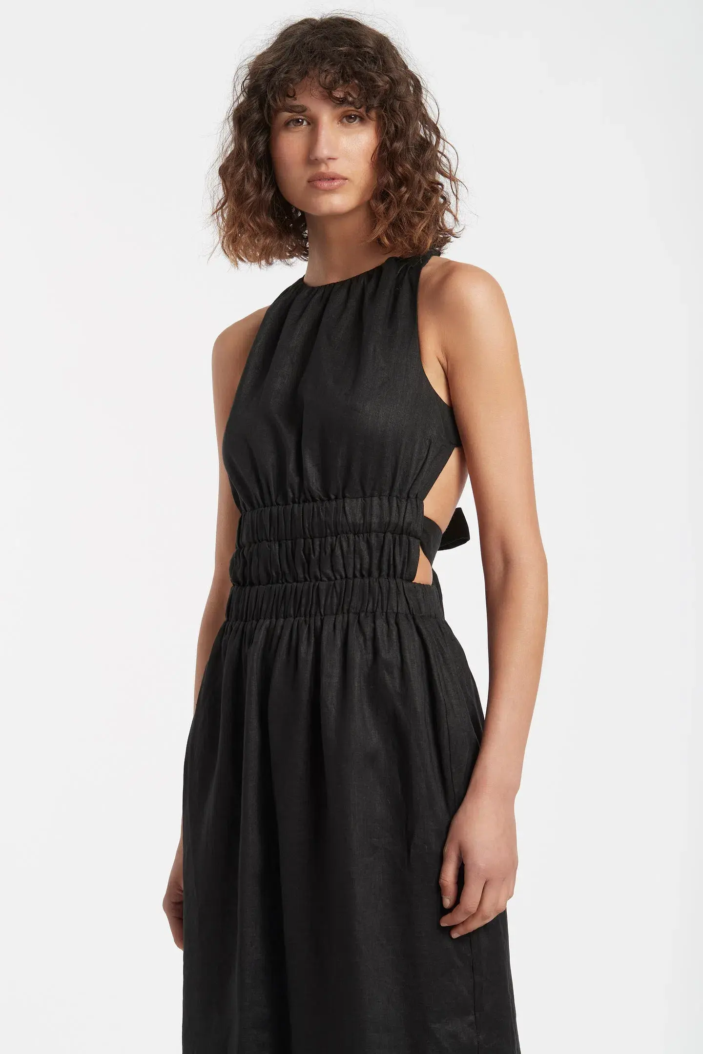 SIR THE LABEL BLACK FRANC CROSS BACK GOWN - SIZE 1 (RRP $450) - Image 4