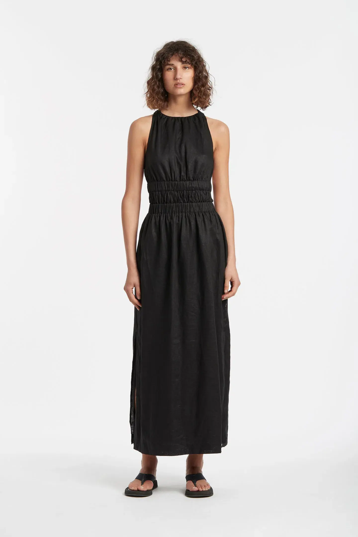 SIR THE LABEL BLACK FRANC CROSS BACK GOWN - SIZE 1 (RRP $450) - Image 1