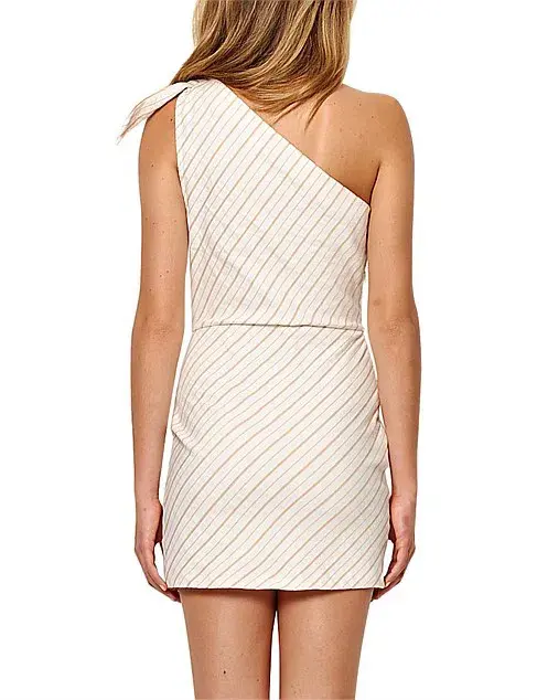 Bec & Bridge Rochelle Asymm Mini Dress Stripe Size 8  - Image 5