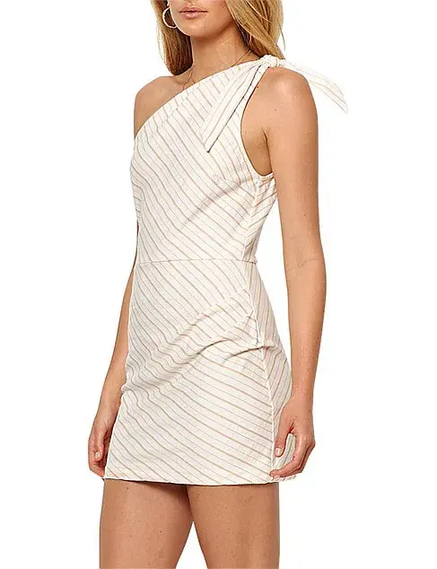Bec & Bridge Rochelle Asymm Mini Dress Stripe Size 8  - Image 4