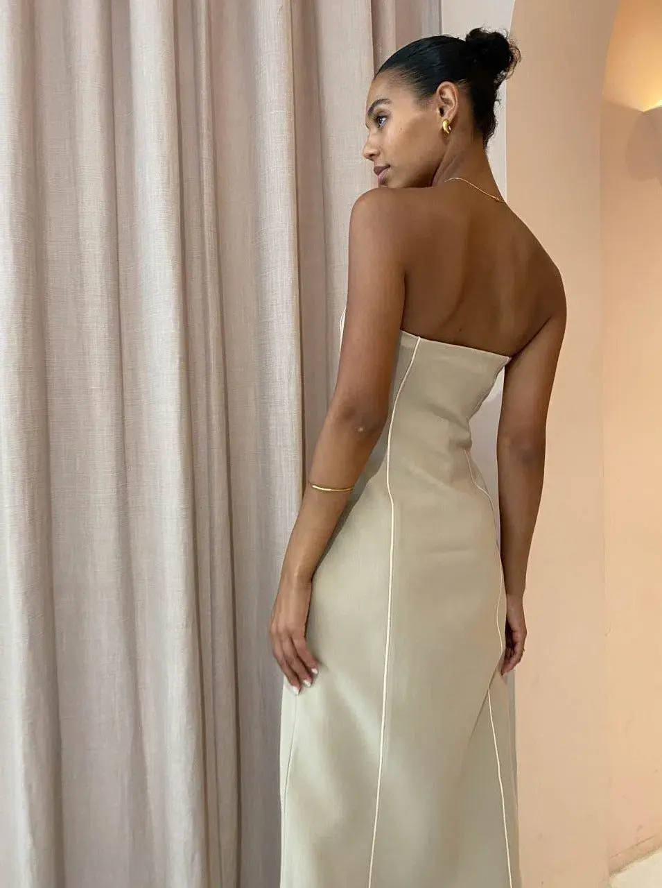 Sir The Label Monte Strapless Dress in Tan Size 2 - Image 7