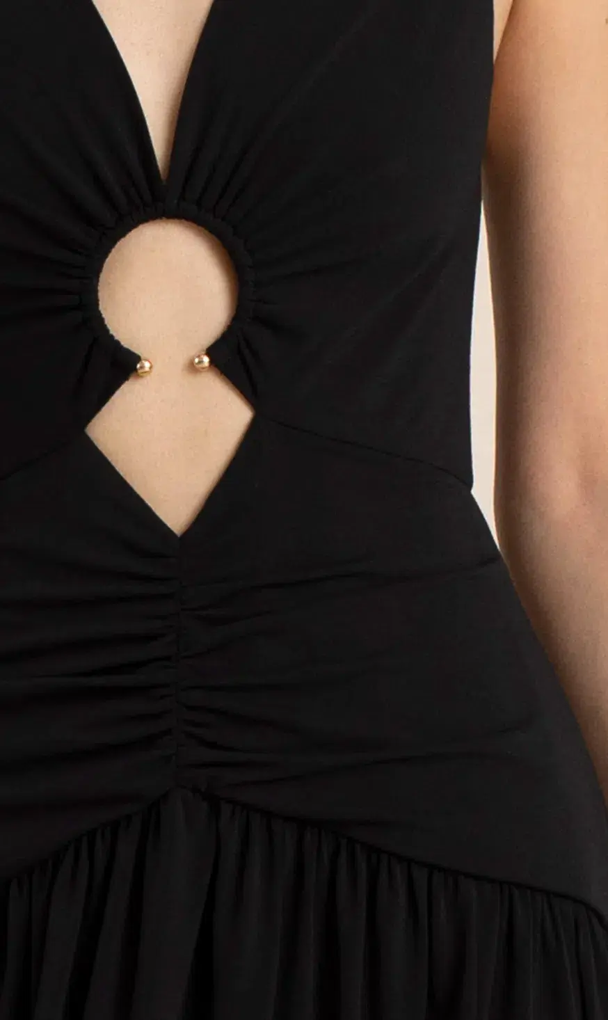 Bec & Bridge Lindsey V Maxi Dress Black Size 10 - Image 2