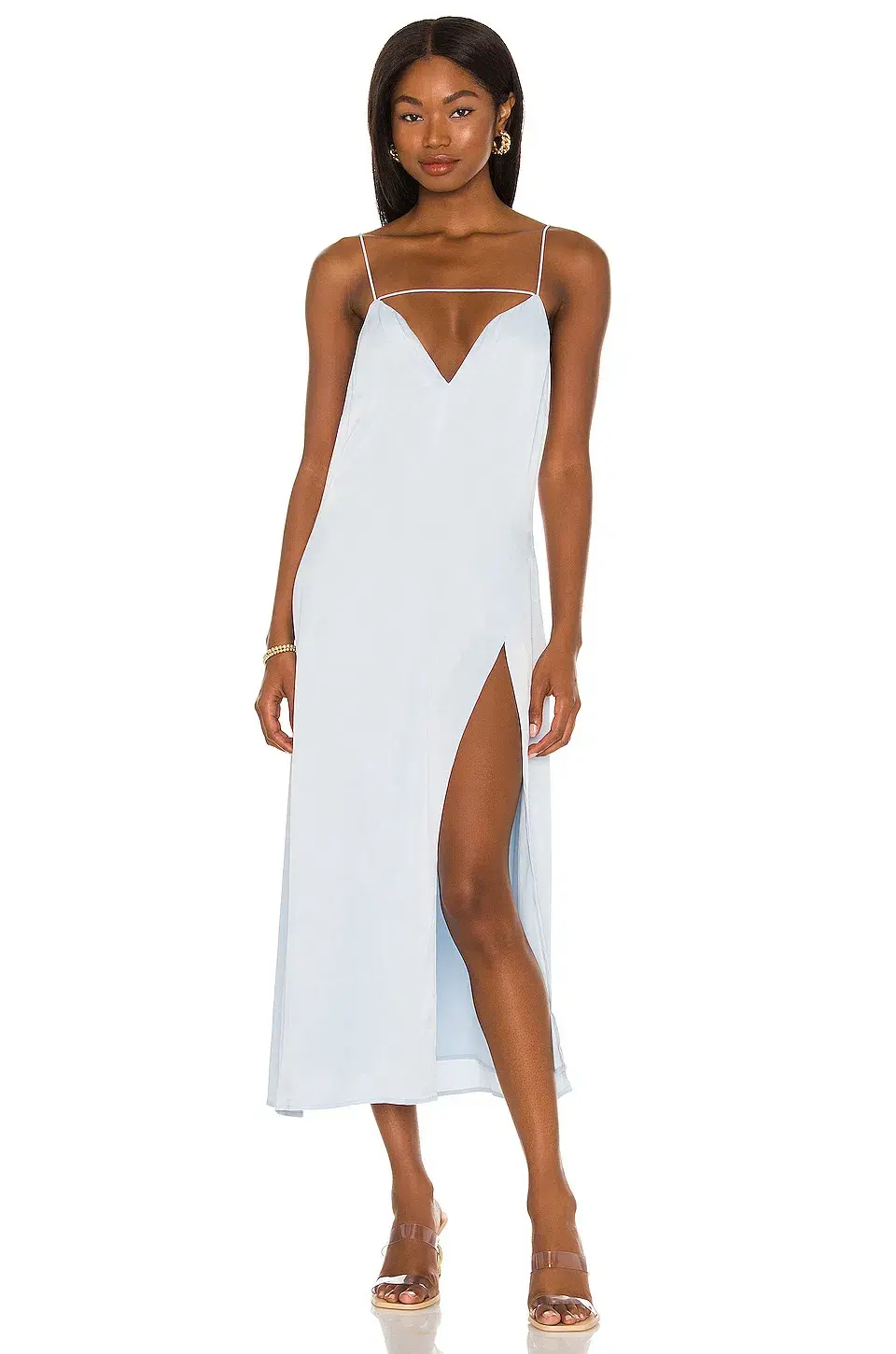 Camila Coelho Darla Midi Dress Pale Blue Size XS / Au 6 - Image 1
