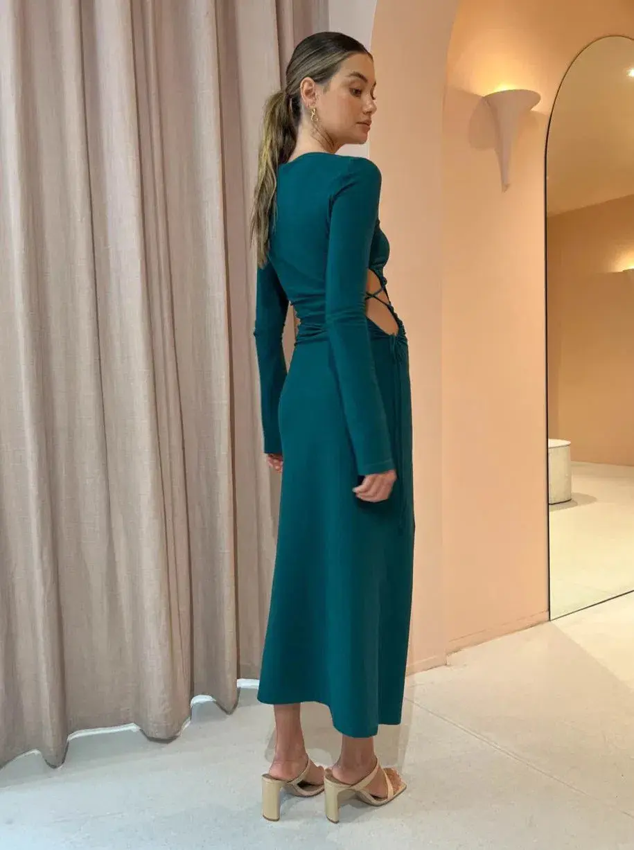 Camilla and Marc Alexandre Midi Dress Green Size 10 / M - Image 3