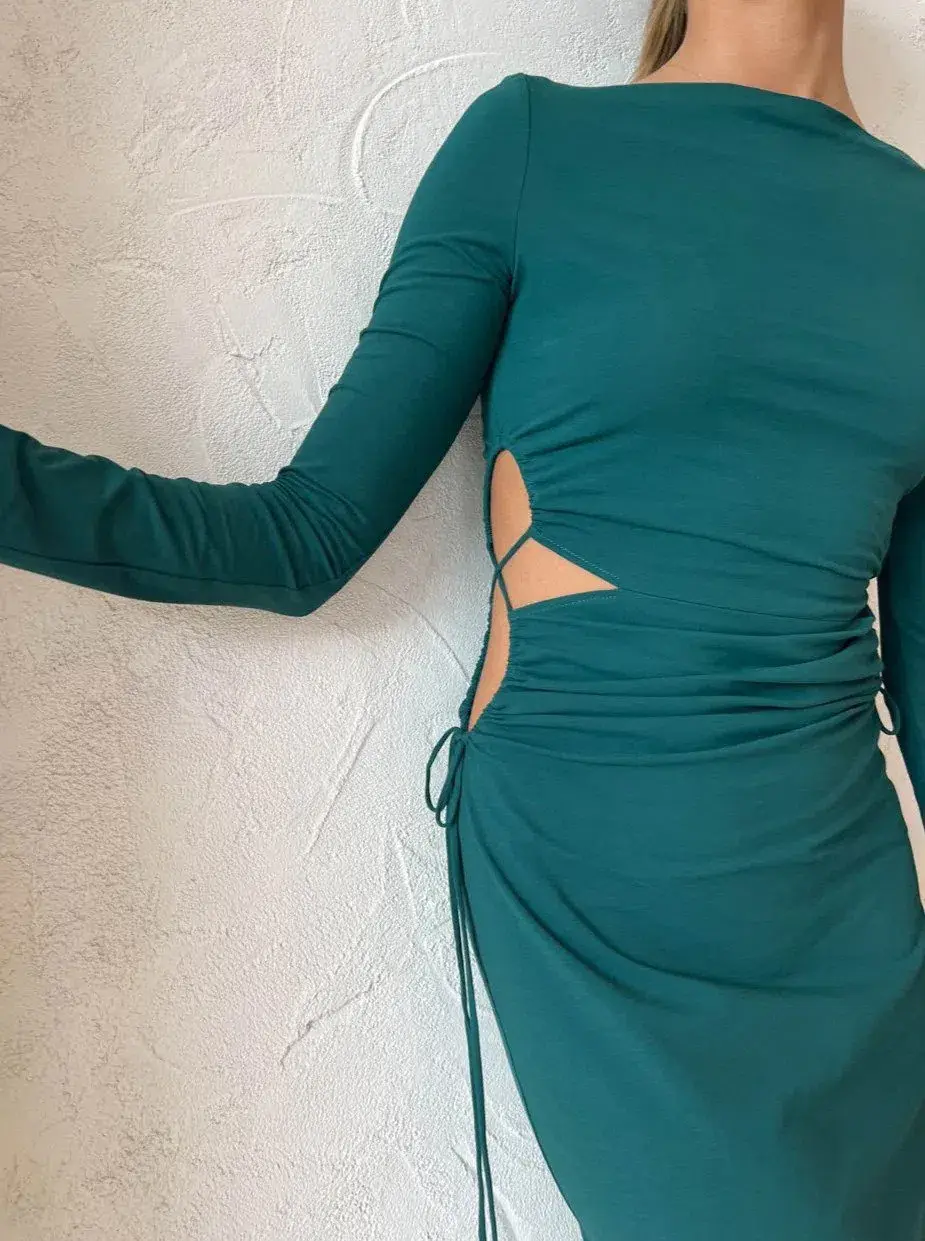 Camilla and Marc Alexandre Midi Dress Green Size 10 / M for rent on The Volte - main image
