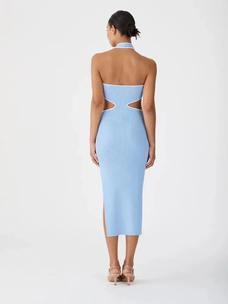 San Sloane The Monica Midi Dress Blue Size 10  - Image 3