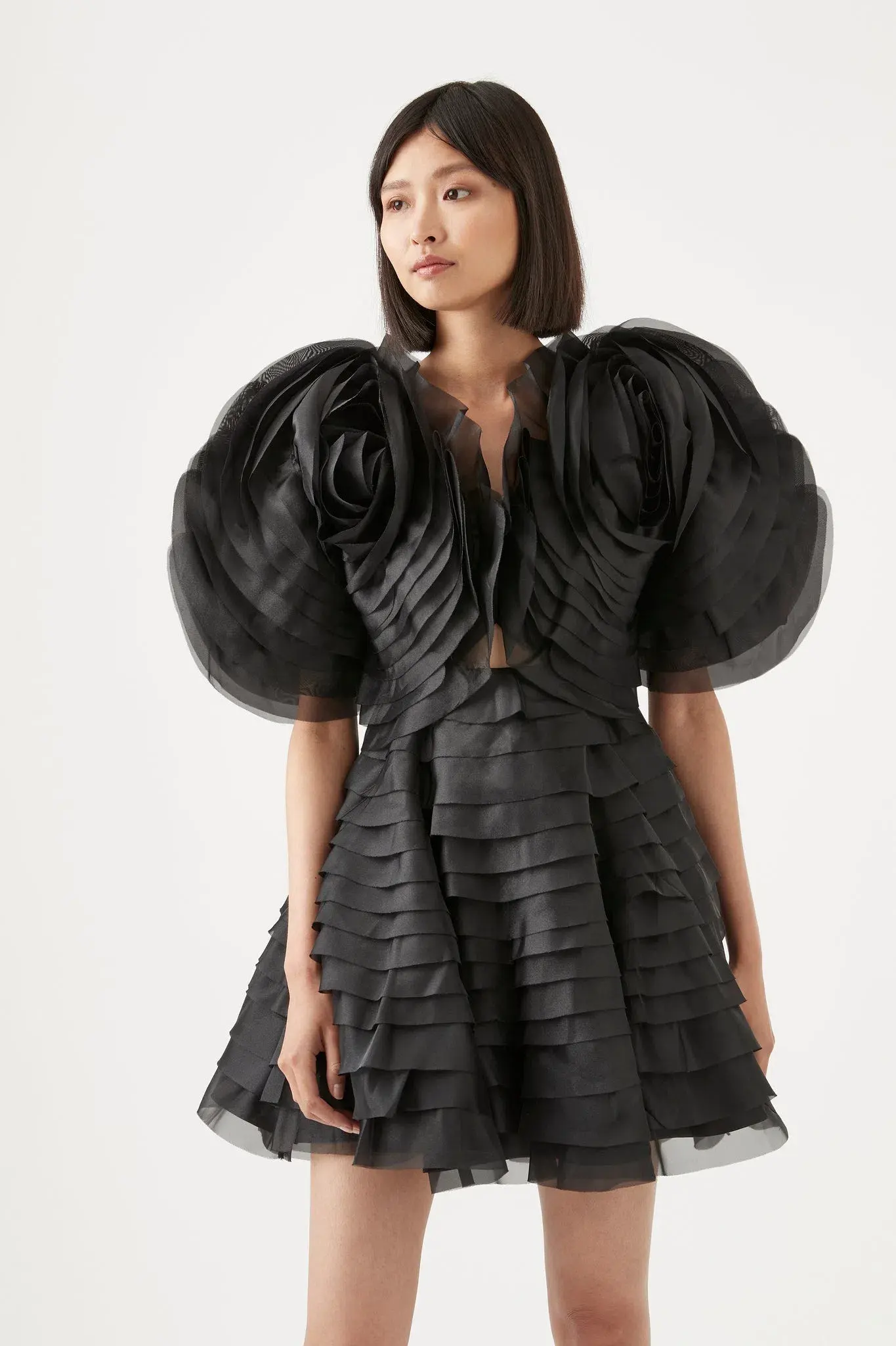 Aje Amour Ruffle Mini Dress Black Size 6 / XS - Image 2