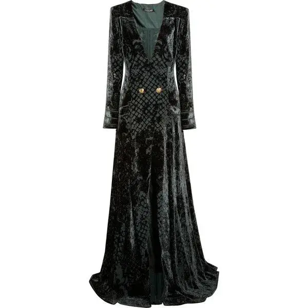 Balmain Devore Gown Black Size 10  - Image 1