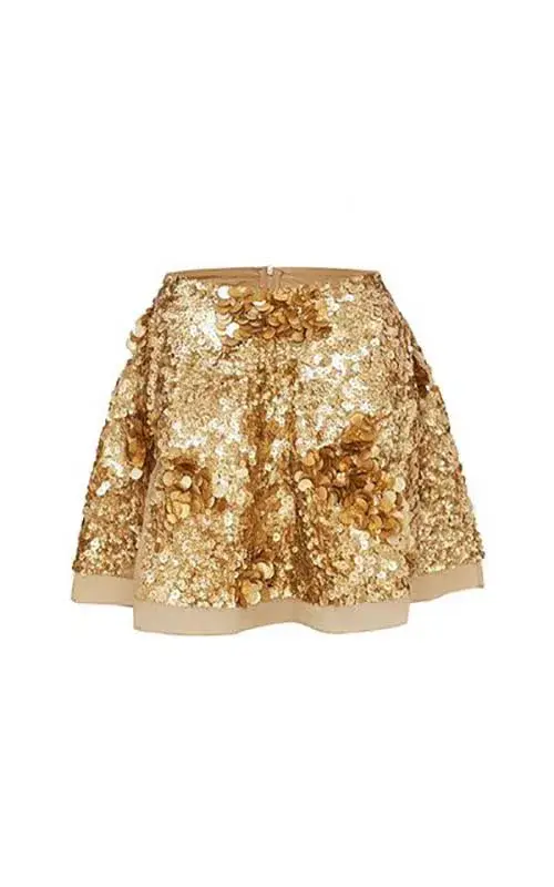 Aje Sorian Skirt Gold Size 10 - Image 2