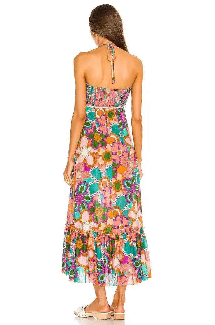 Zimmermann Lola Frill Picnic Dress Purple Floral Size 1/Au 8 - Image 2