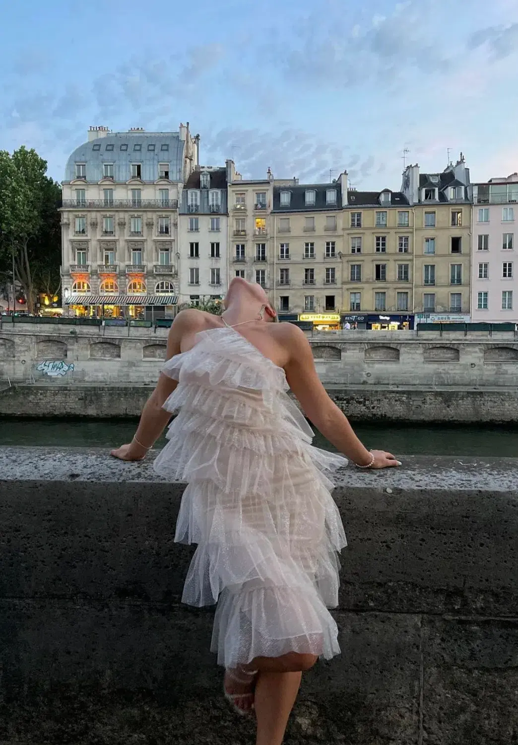 The Bar Kai Midi Dress White  Size 8  for rent on The Volte - main image