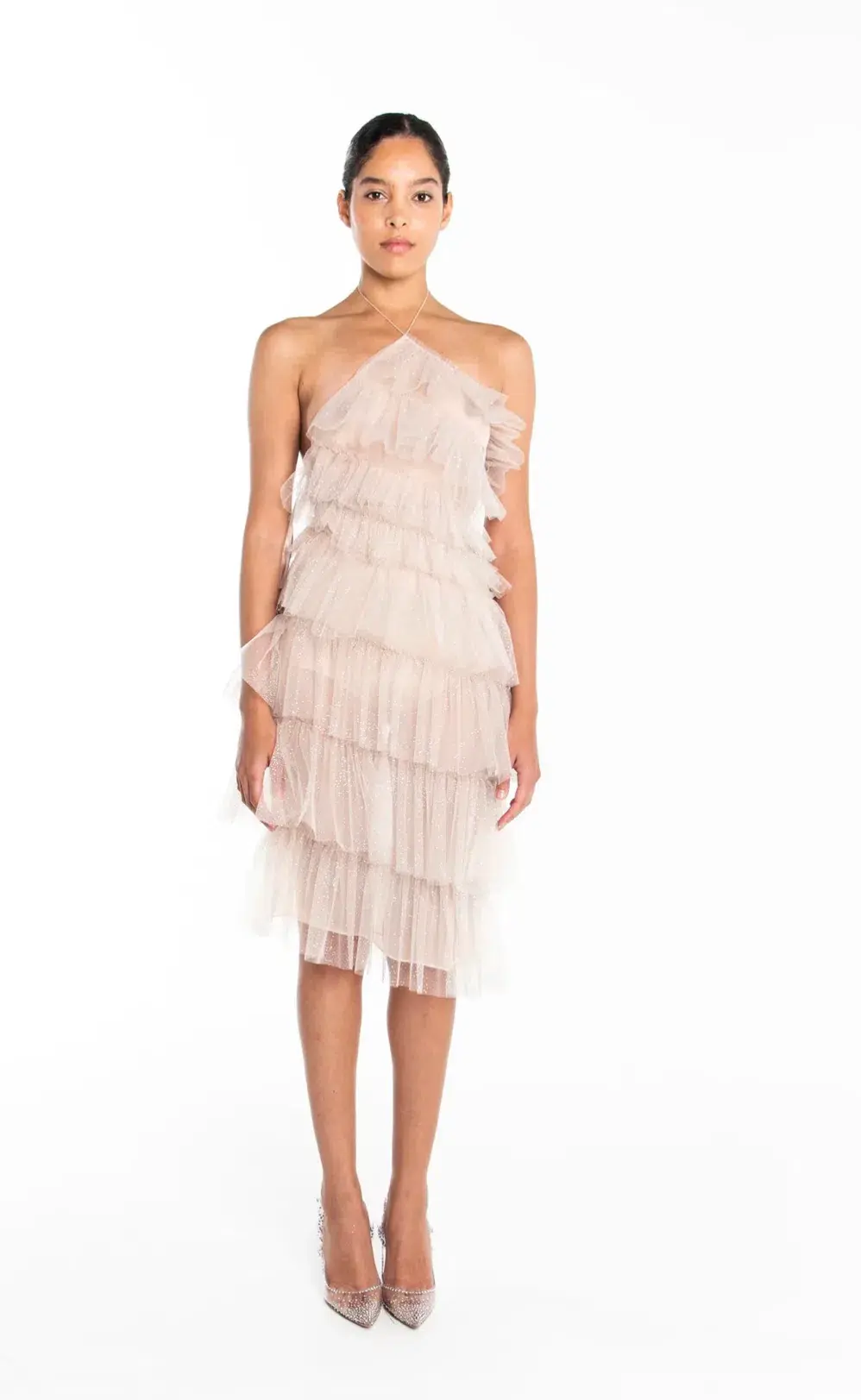 The Bar Kai Midi Dress White  Size 8  for rent on The Volte - main image