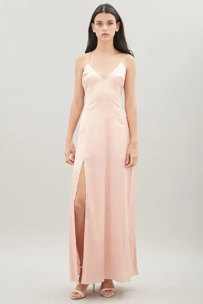 Hansen & Gretel Zen Silk Dress Blush Size 8 for rent on The Volte - main image