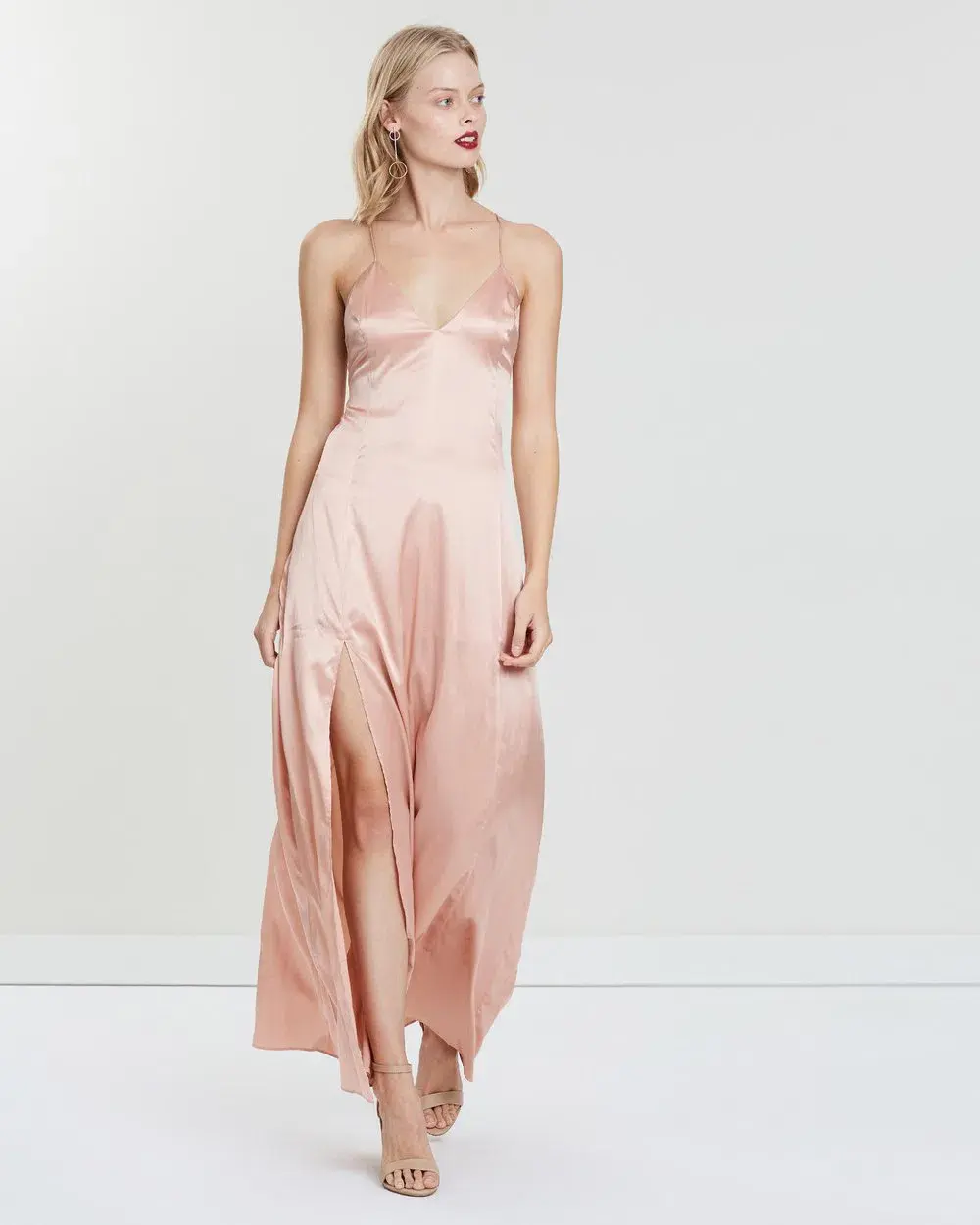 Hansen & Gretel Zen Silk Dress Blush Size 8 for rent on The Volte - main image