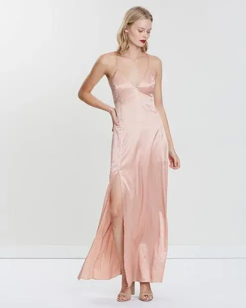 Hansen & Gretel Zen Silk Dress Blush Size 8 for rent on The Volte - main image