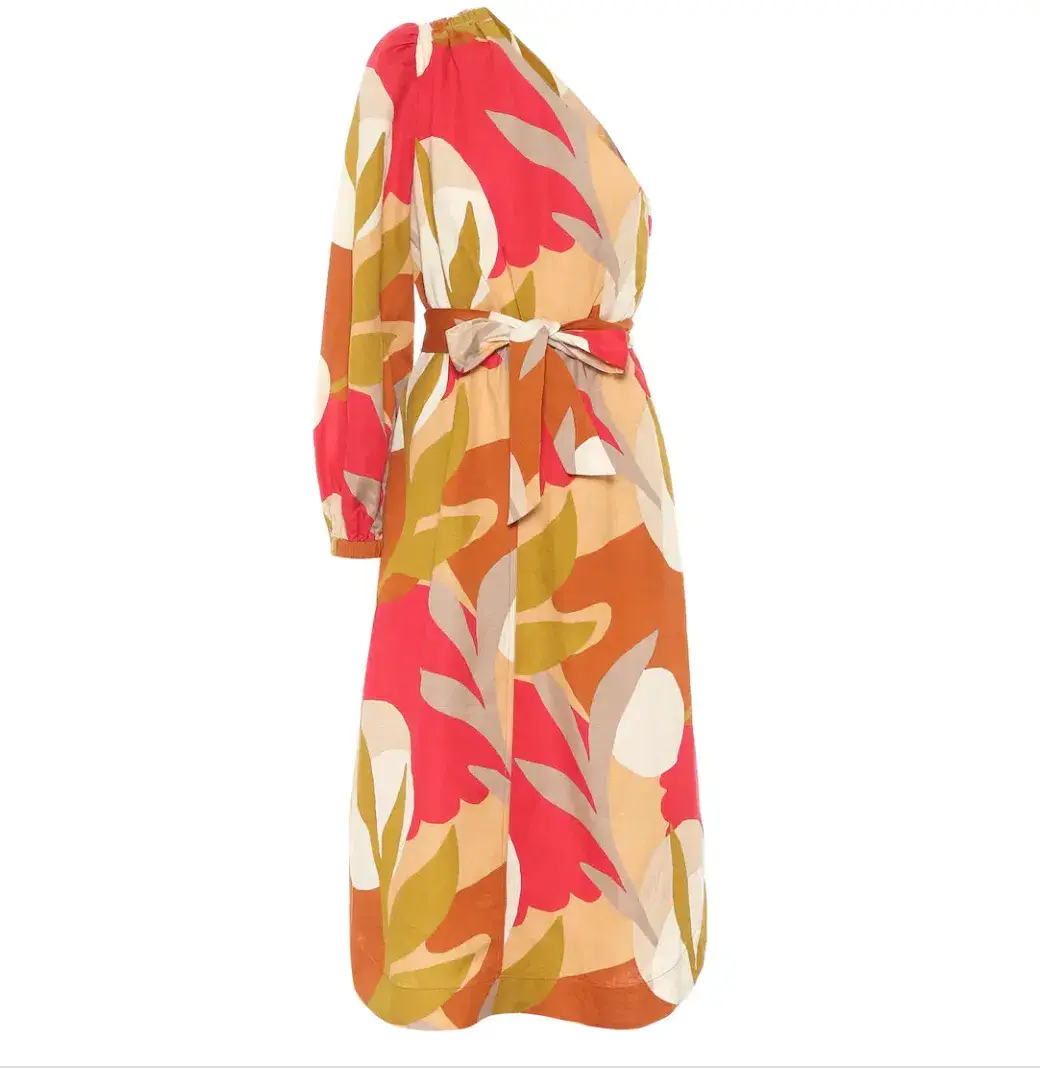 Rebecca Vallance Sangria Linen Midi Dress Print Size 8 - Image 3