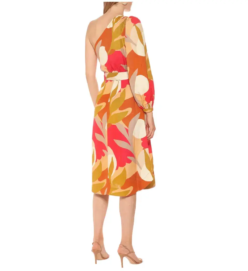Rebecca Vallance Sangria Linen Midi Dress Print Size 8 - Image 2