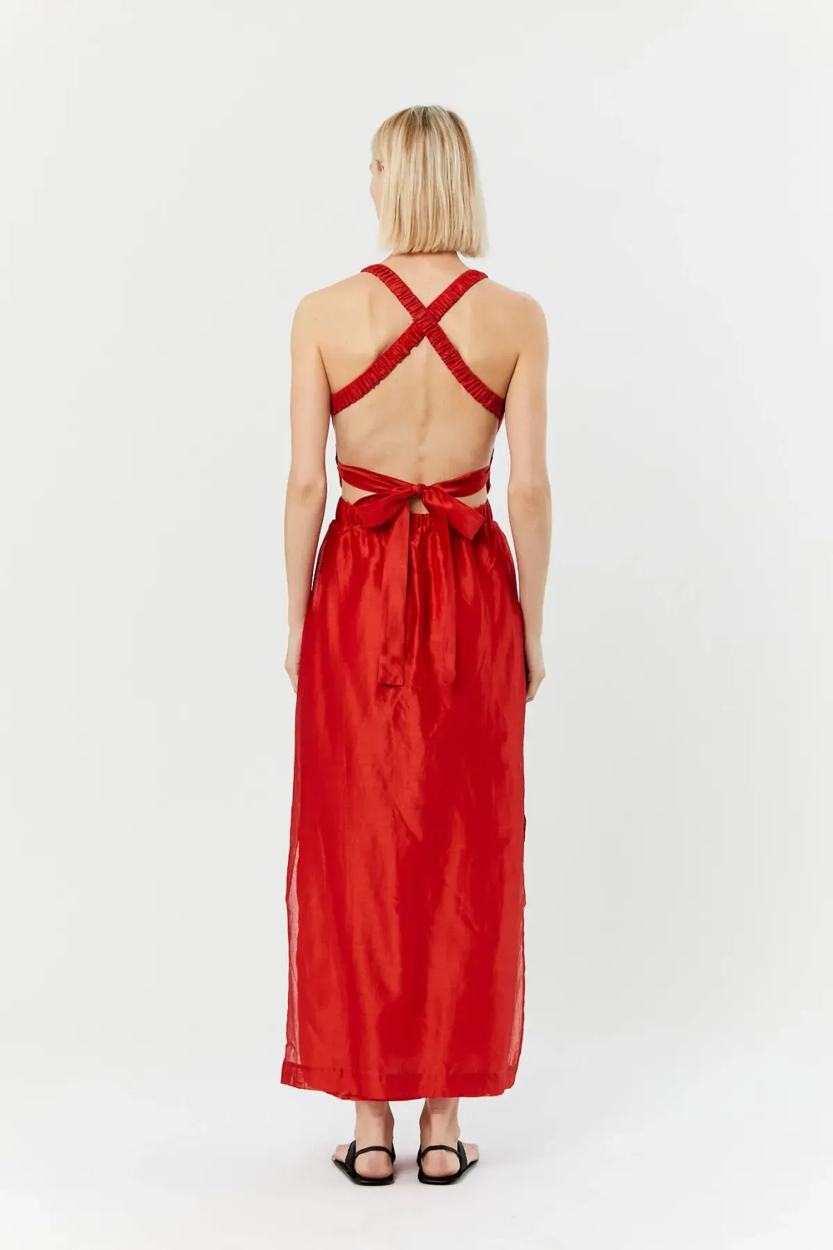 Sir the Label Lucelia Cross Back Dress Red Size 0 / AU 6  - Image 2