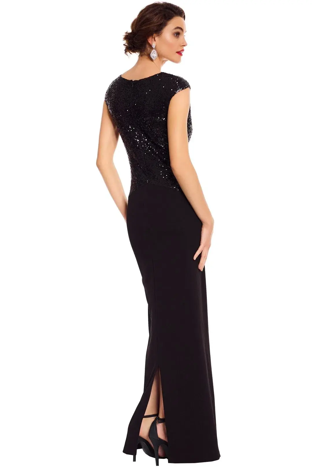 Elle Zeitoune Sequin Ruby Dress Black Size 12 - Image 2