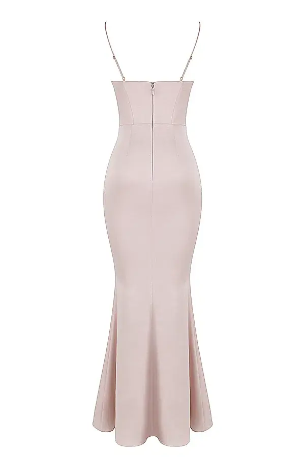 House of CB Olivette Crystal Satin Maxi Dress White Size 10 - Image 7