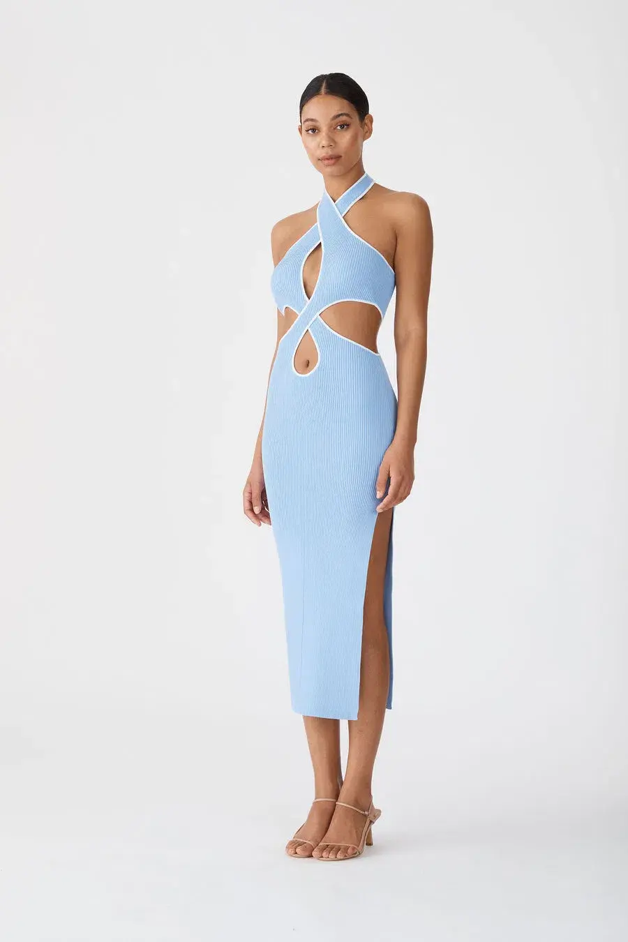 San Sloane The Monica Midi Dress Blue Size 8 - Image 2