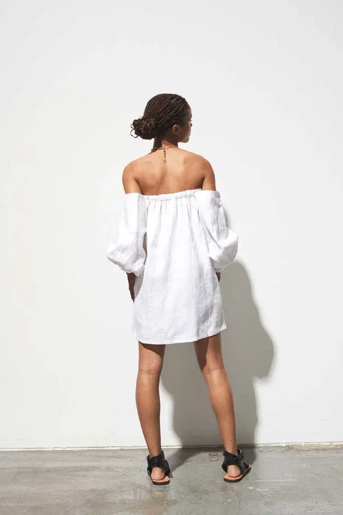 Maurie and Eve Acme Off Shoulder Dress White Size 10 - Image 4