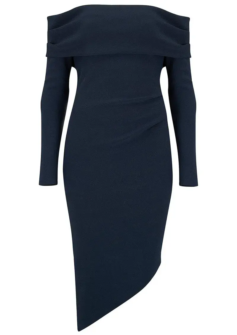 Bec & Bridge Florence Off The Shoulder Dress Blue Size 10 - Image 4