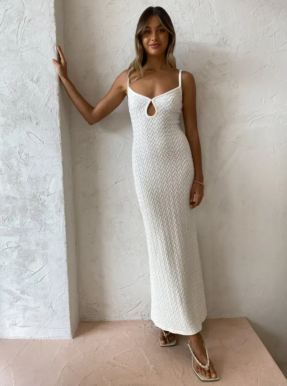 Bec & Bridge Effie Key Knit Dress Ivory Size 10 - Image 2
