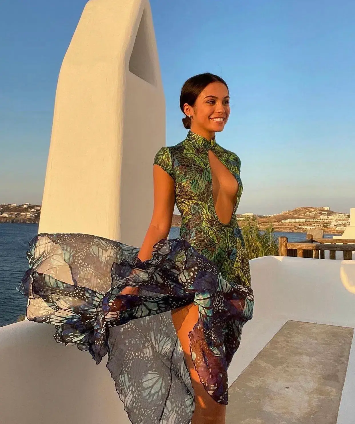 Kim Shui Lace Butterfly Dress Print Size 6  - Image 3