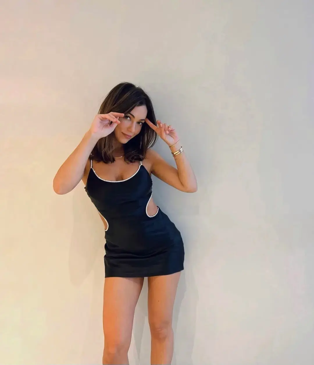 Michael Lo Sordo  Luna Mini Dress Black Size 6 for rent on The Volte - main image