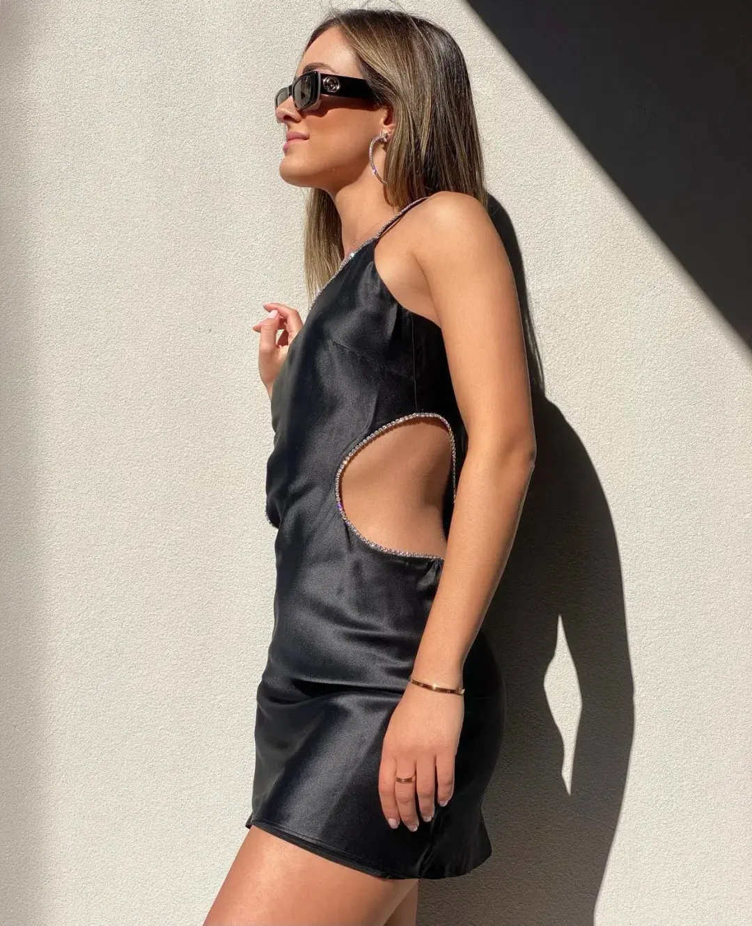 Michael Lo Sordo  Luna Mini Dress Black Size 6 for rent on The Volte - main image