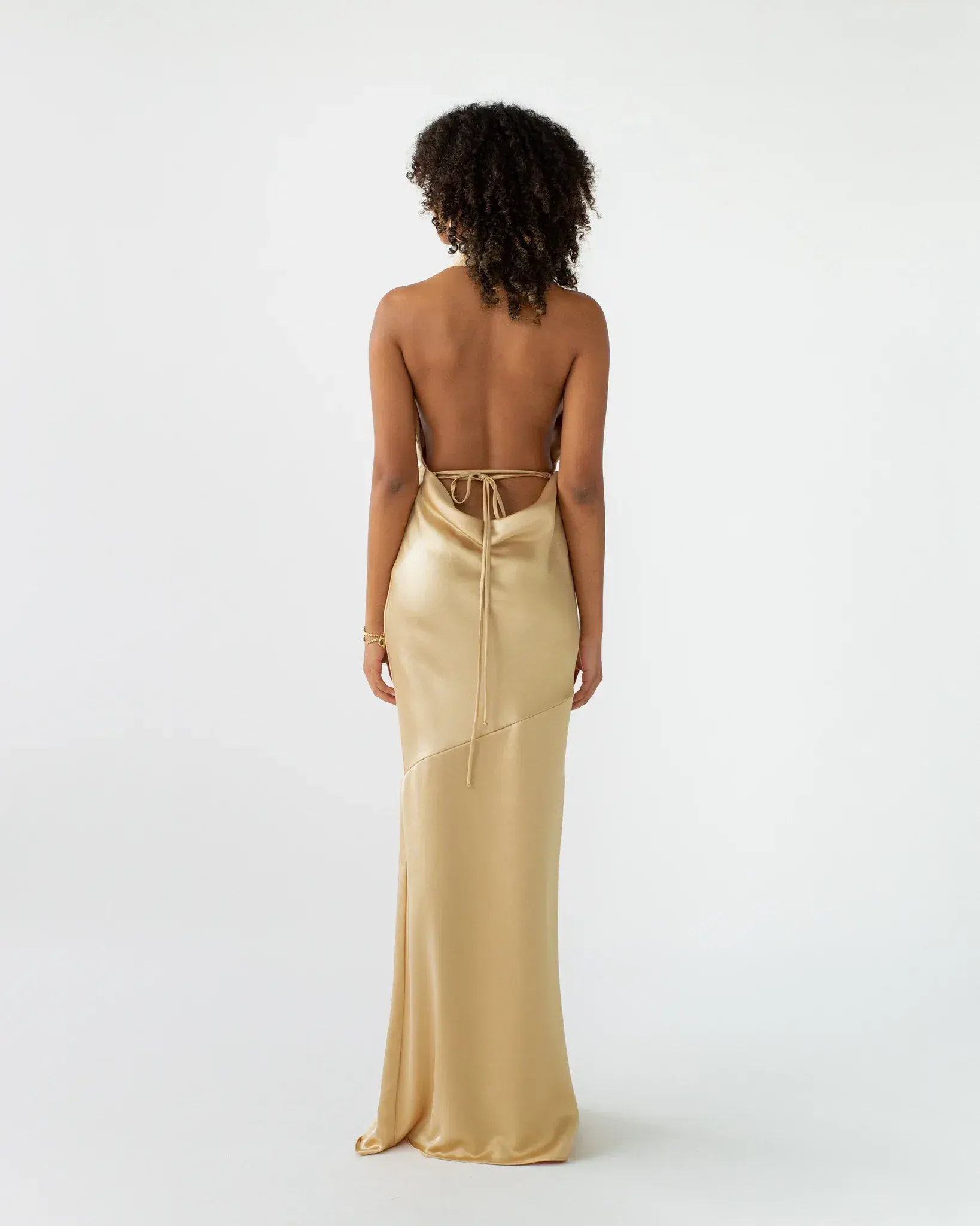 Arcina Ori Daniella Gold Dress Gold Size S/Au 8 - Image 2