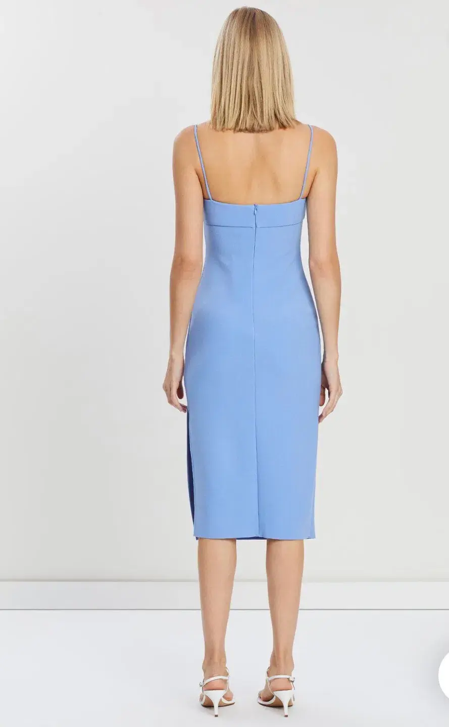 Bec & Bridge Karina Midi Dress Cornflower Blue Size 10 - Image 3