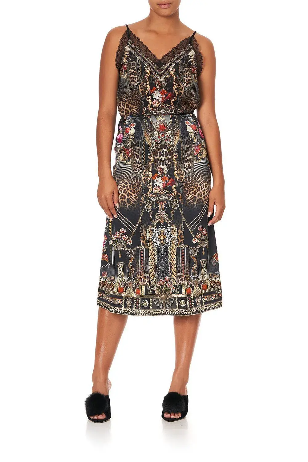 Camilla Slip Midi Skirt Gothic Goddess Size 12 - Image 1