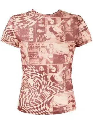 Miaou Mini Tee in Wanted Red Size Small/Au 8  - Image 4