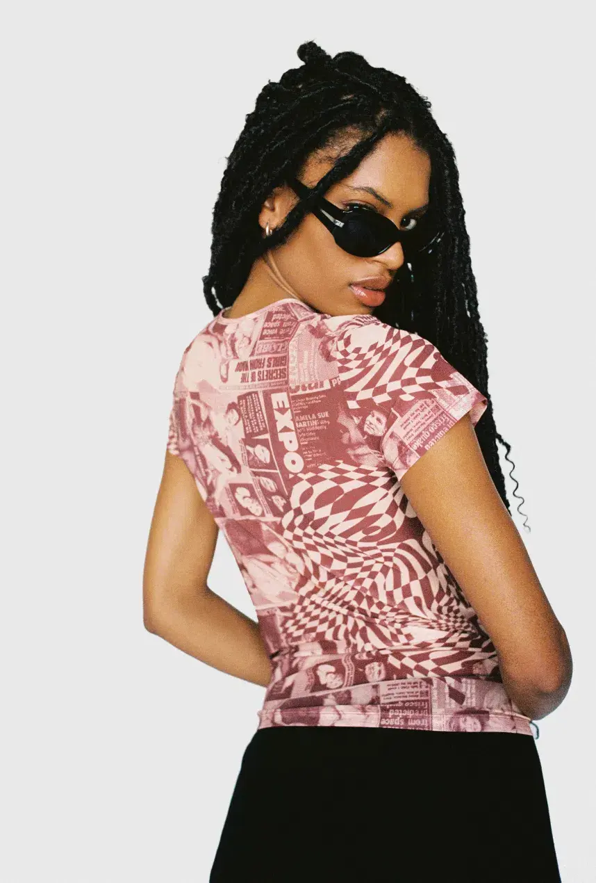 Miaou Mini Tee in Wanted Red Size Small/Au 8  for rent on The Volte - main image