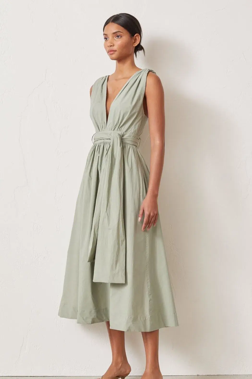 Bec & Bridge St Silvie Midi Dress Sage Size 10 - Image 2