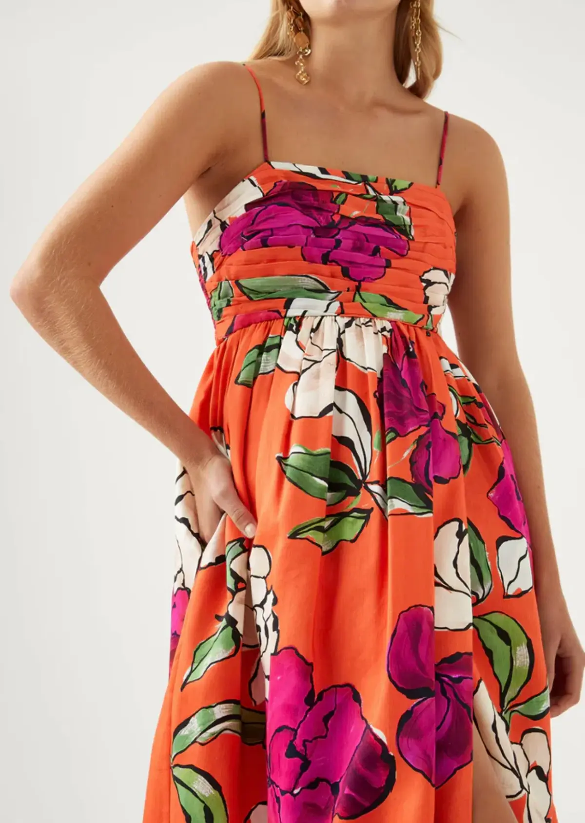 Aje Monument Tulip Maxi Dress Vivid Camellia Size 10 / M - Image 4