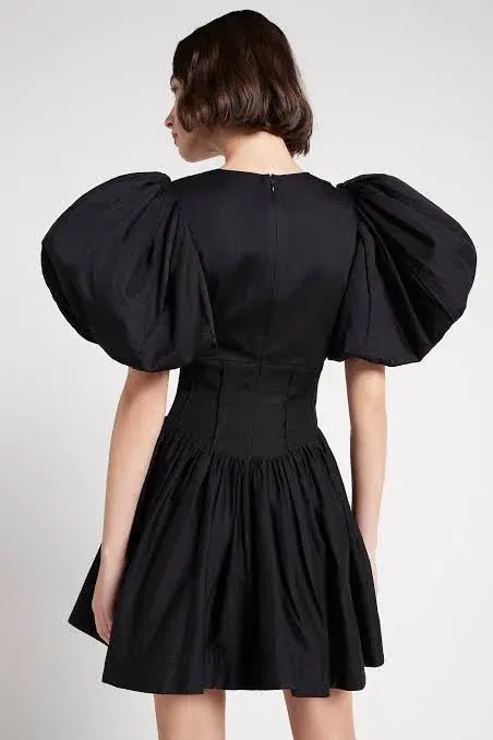 Aje Gianna Puff Sleeve Mini Dress Black Size 8 / S - Image 3