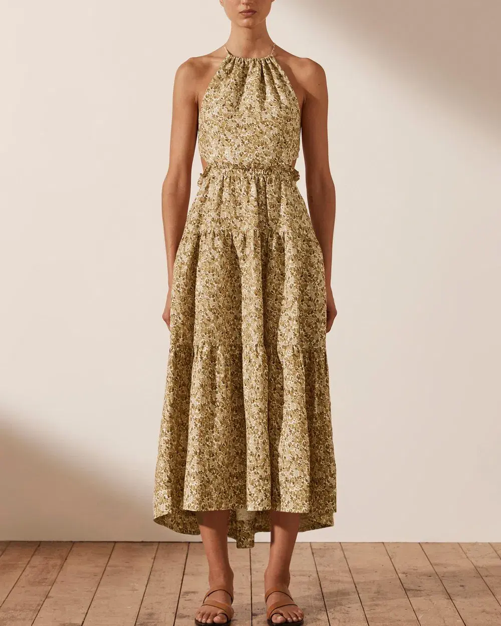 Shona joy Orion Backless Midi Dress Floral Size 10  - Image 1
