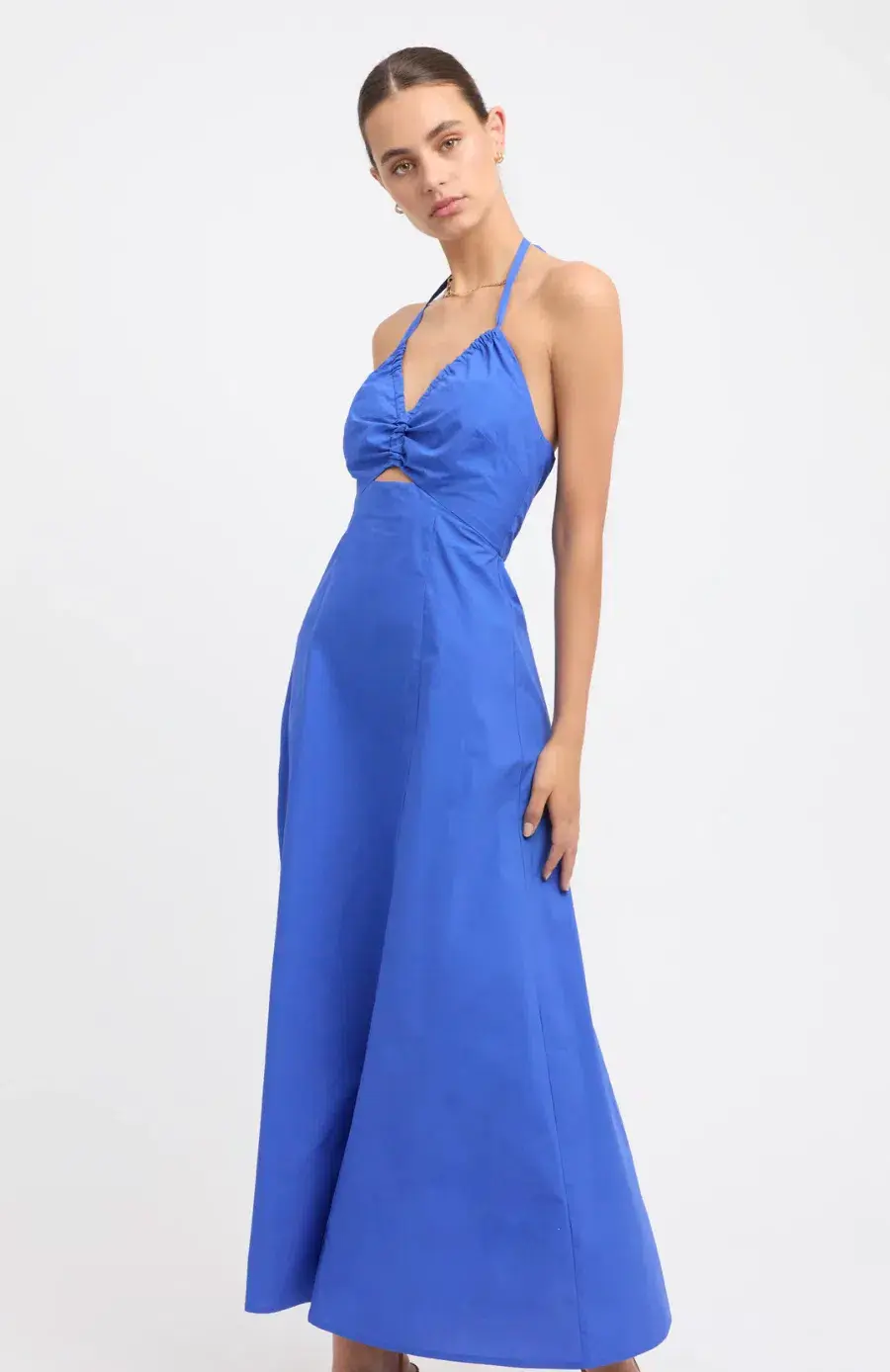 Kookai Poplin Halter Dress Blue Size 36 / Au 8 - Image 2