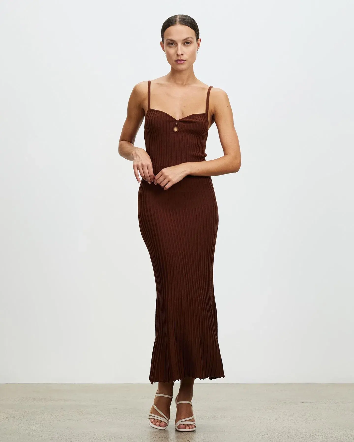 Lover Nina Midi Dress Brown Size 8 - Image 1