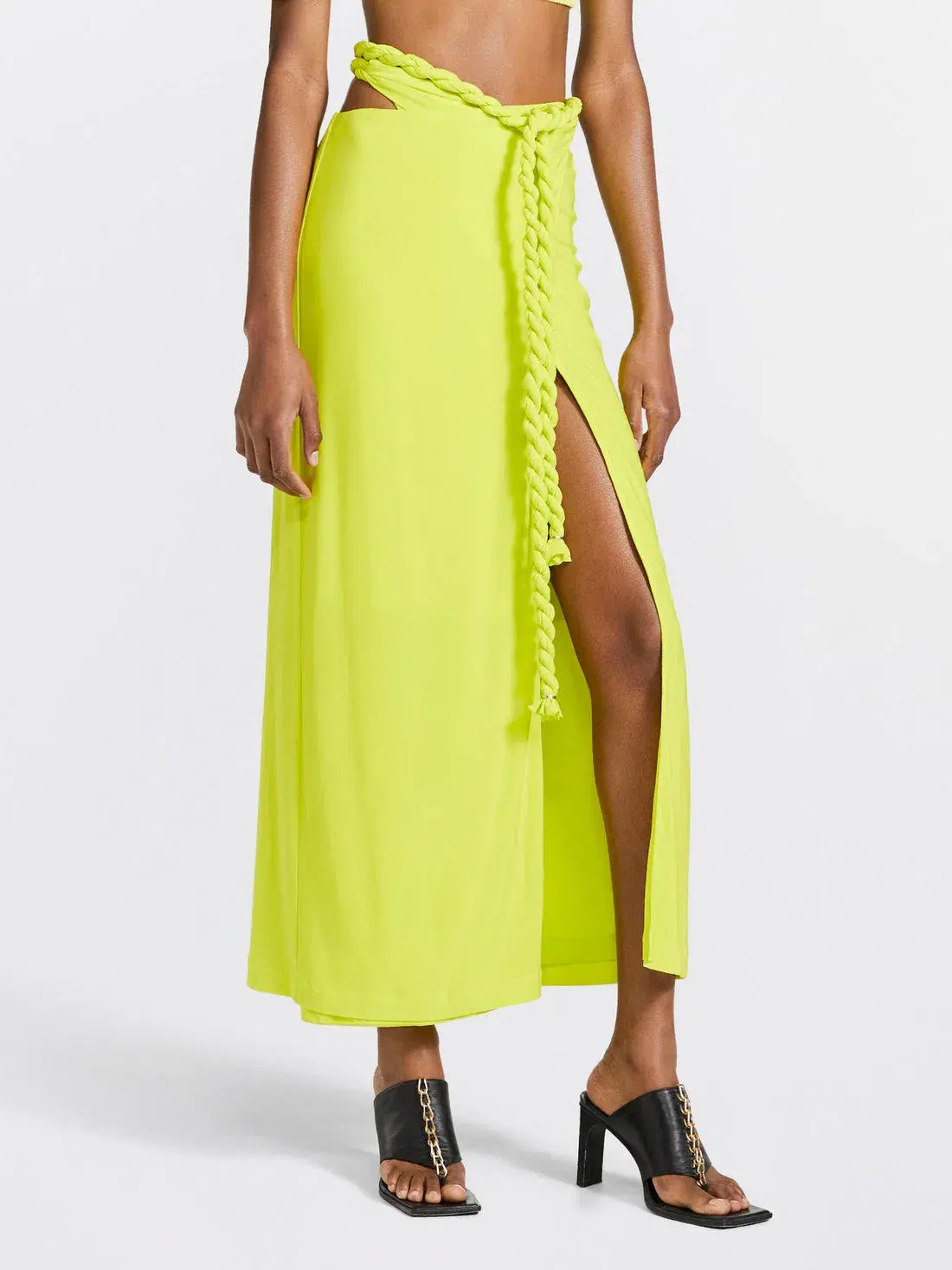 Dion Lee Rope Wrap Skirt Acid Yellow Size 8 - Image 2