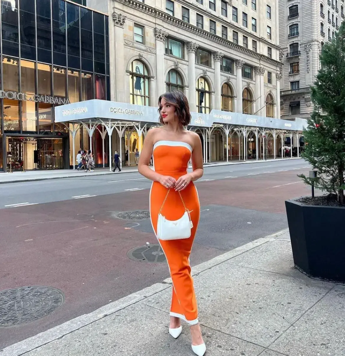 Bianca and Bridgett Ashley Midi Dress Orange Size 6 - Image 3