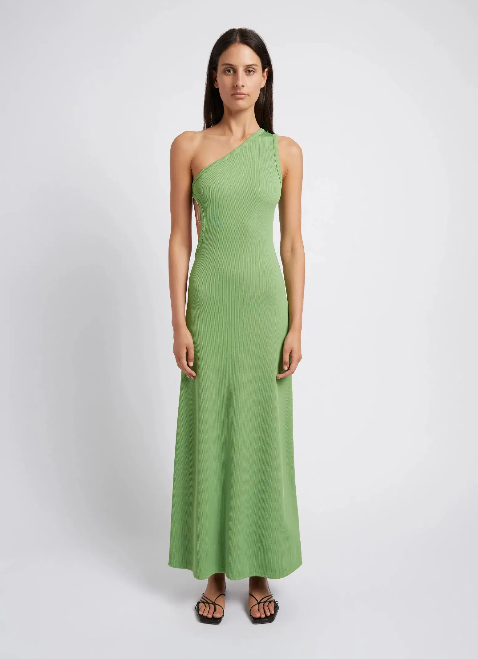 Christopher Esber Outline One Shoulder Fran Dress Green Size 8 - Image 1