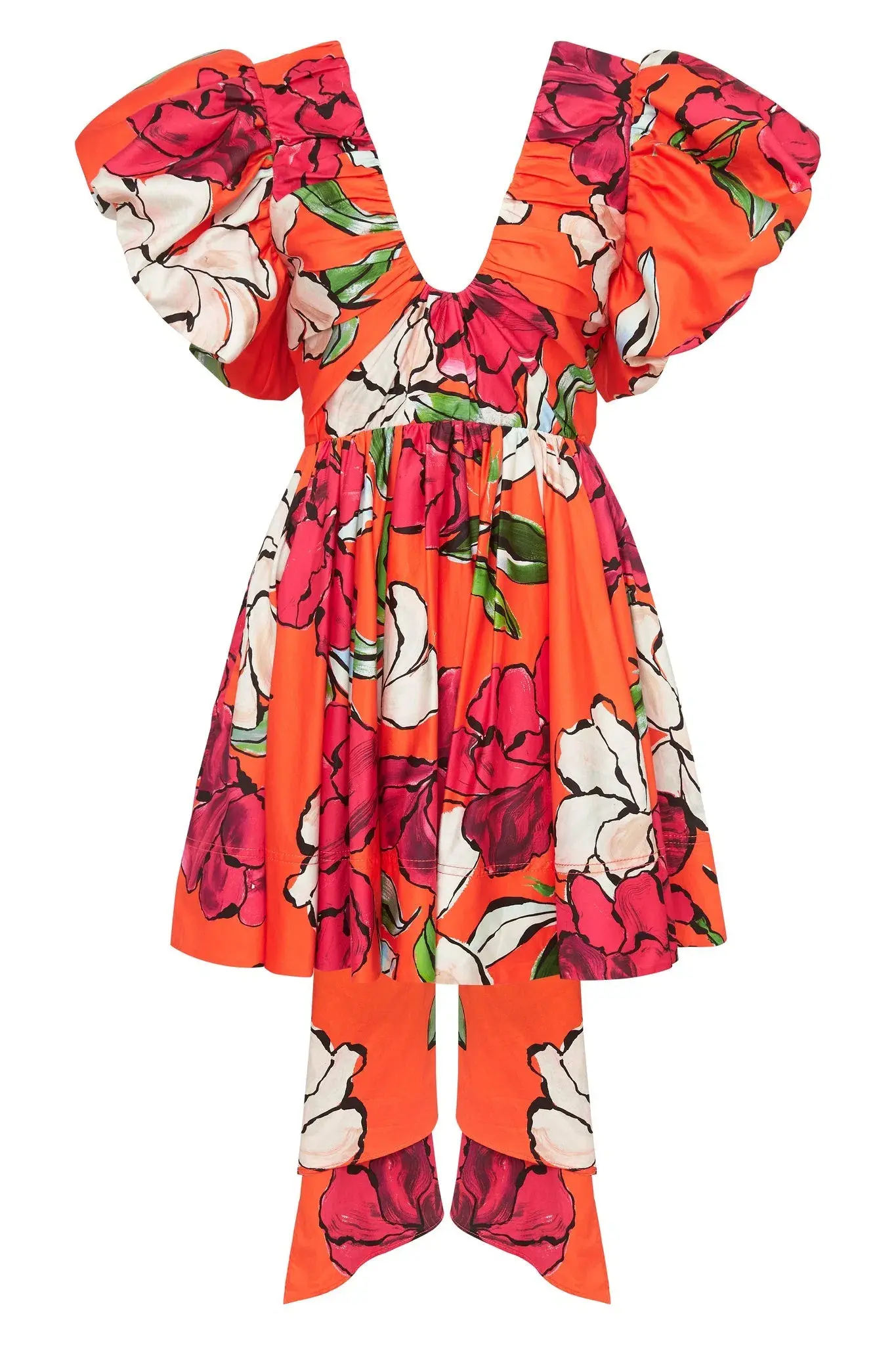 Aje Gretta Bow Back Mini Dress Floral Size 10 - Image 4